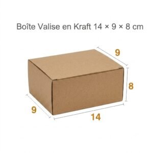 Boîte Valise en Kraft 14 × 9 × 8 cm