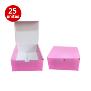Boites valise 11x11x5cm en rose