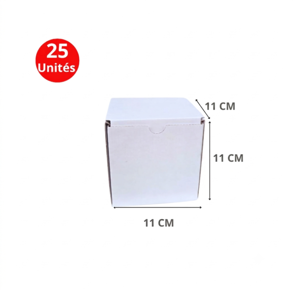 Boites valise 11x11x11cm en blanc