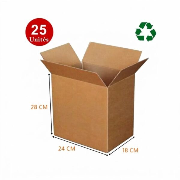 Les boîtes d'emballage recyclées 24×18×28 cm